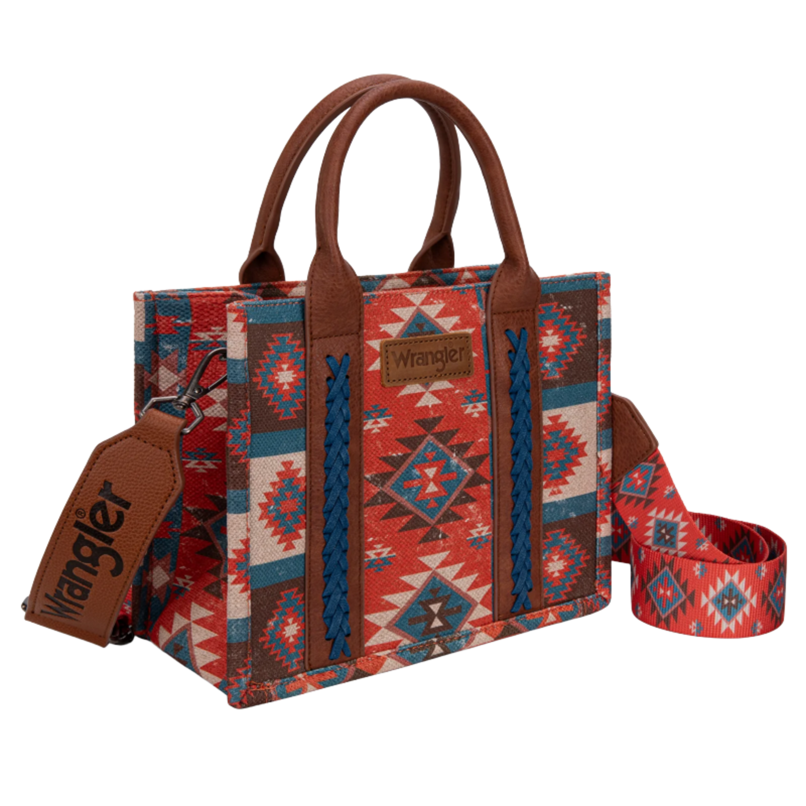 Wrangler WG2209-8120SBDY - Burgundy - Wrangler Aztec Tote/Crossbody
