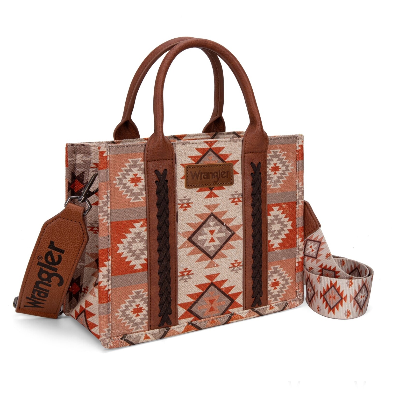 Wrangler WG2209-8120SLBR - Light Brown - Wrangler Aztec Tote/Crossbody