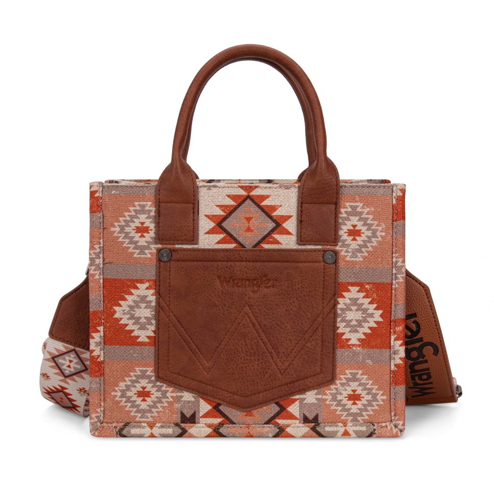 Wrangler WG2209-8120SLBR - Light Brown - Wrangler Aztec Tote/Crossbody