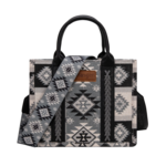Wrangler WG2209-8120SBK - Black - Wrangler Aztec Tote/Crossbody
