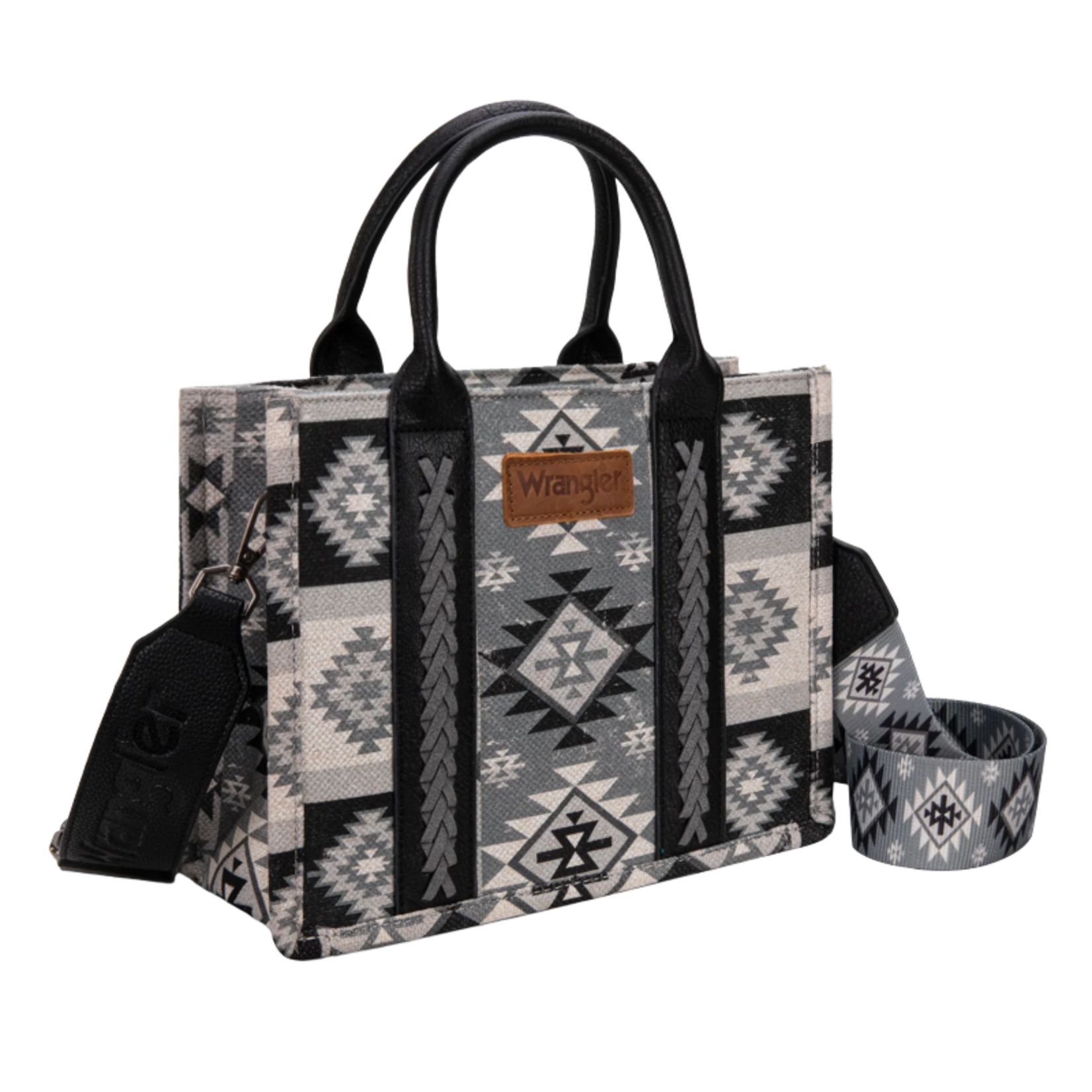 Wrangler WG2209-8120SBK - Black - Wrangler Aztec Tote/Crossbody