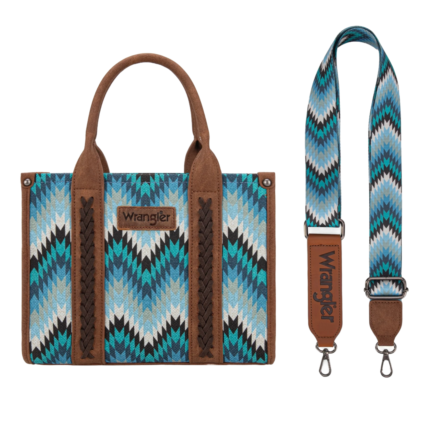 Wrangler WG2211-8120SJN - Jean - Wrangler Ladies Southwestern Pattern Dual Sided Print Bag