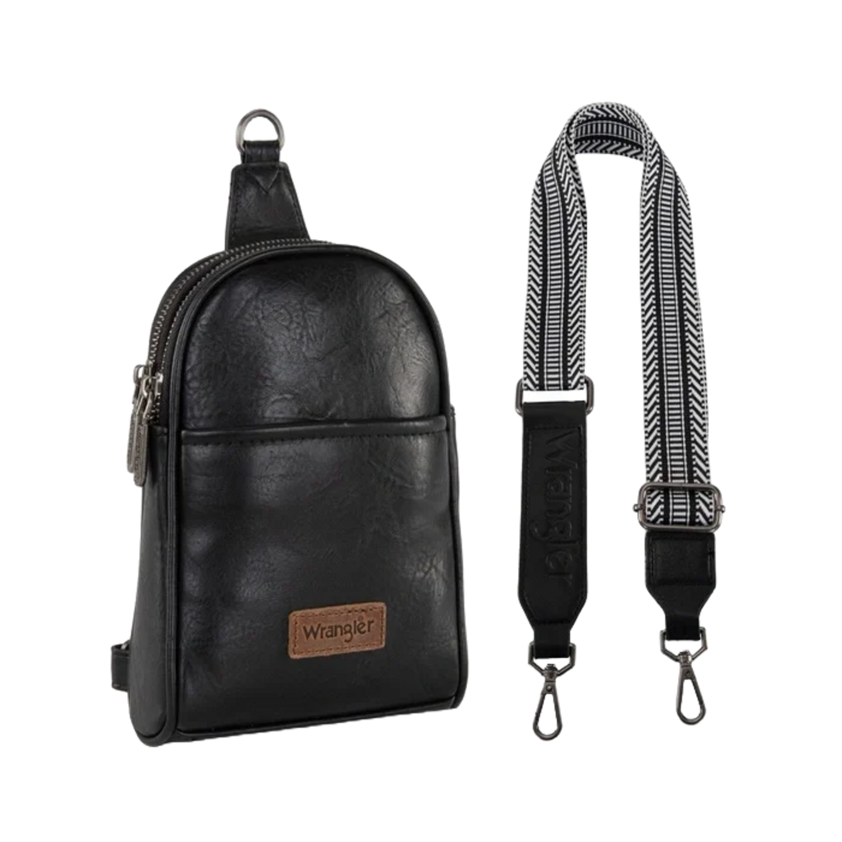 Wrangler WG87-227BK- Black - Wrangler Sling Bag/Crossbody