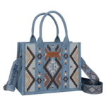 Wrangler WG2214-8120JN - Jean -  Wrangler Aztec Embroidered Tote/Crossbody