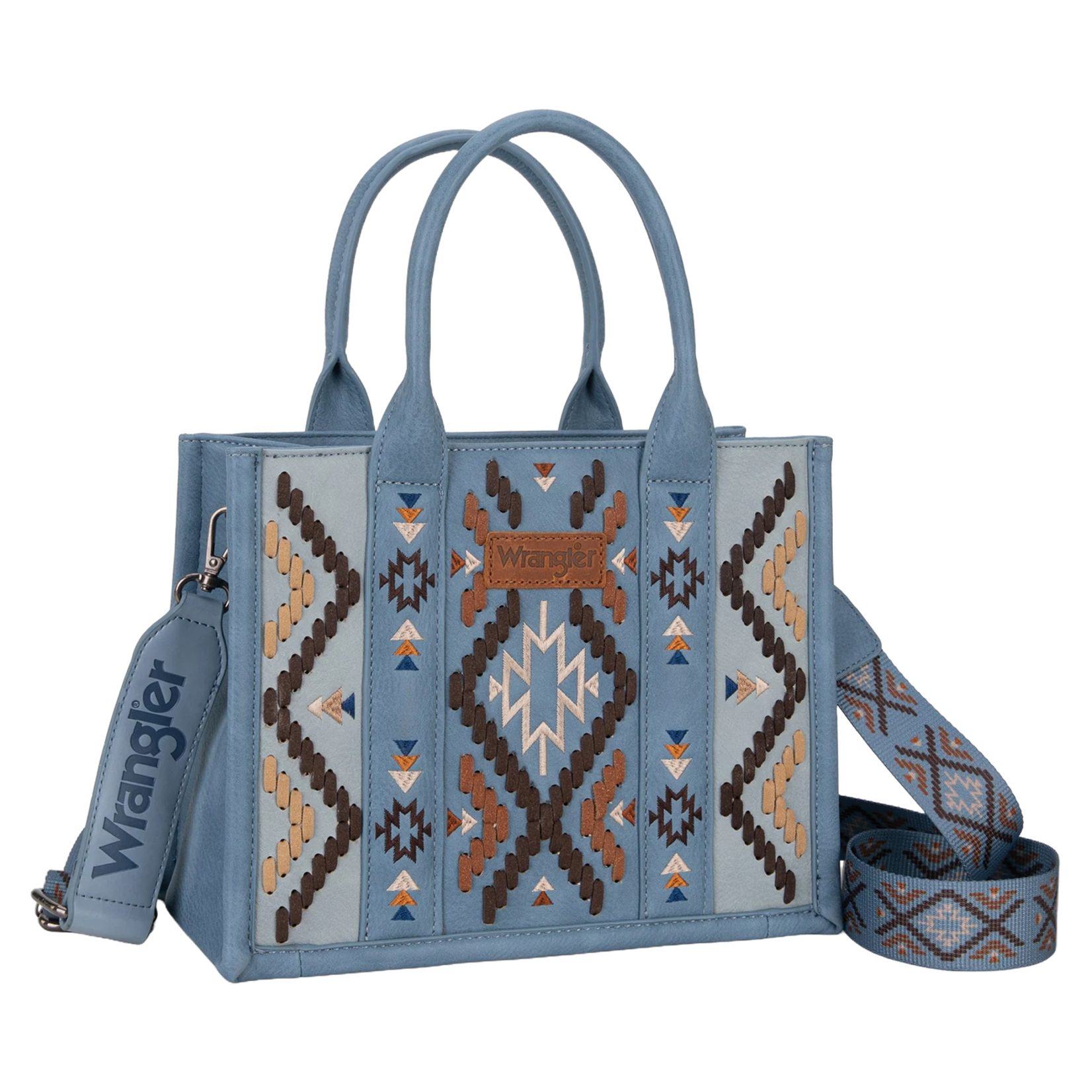 Wrangler WG2214-8120JN - Jean -  Wrangler Aztec Embroidered Tote/Crossbody