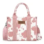 Wrangler WG133-81203SLPK - Light Pink - Wrangler Cow Print CC Tote / Crossbody