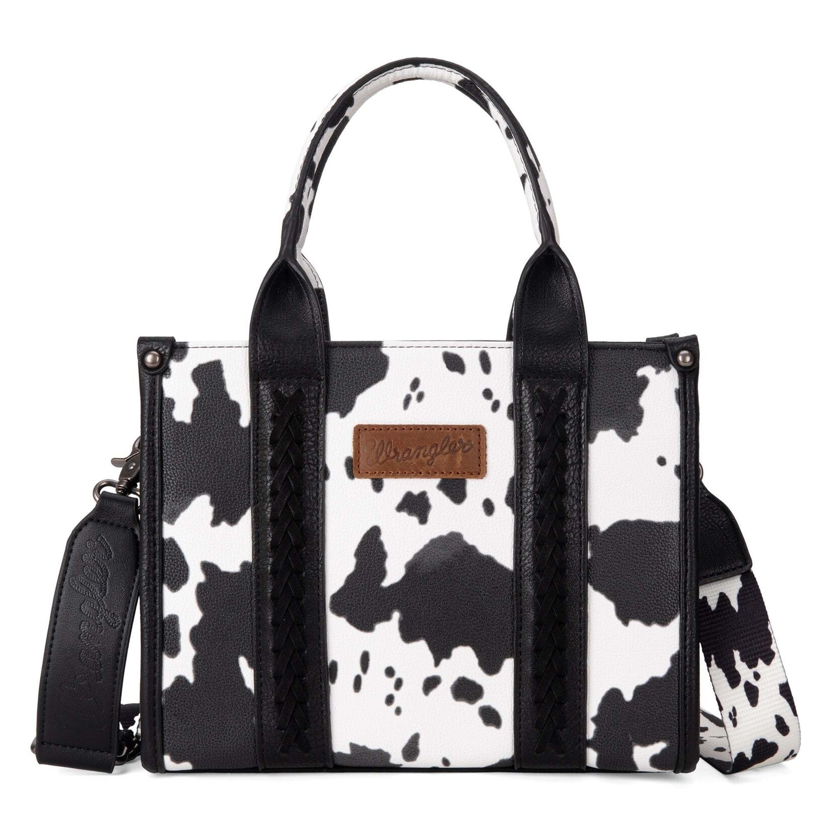 Wrangler WG133-8120SBK - Black - Wrangler Cow Print CC Tote / Crossbody