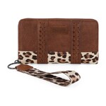 Wrangler WG102-W006LP-BR - Leopard Brown -  Wrangler Cow Print Wallet