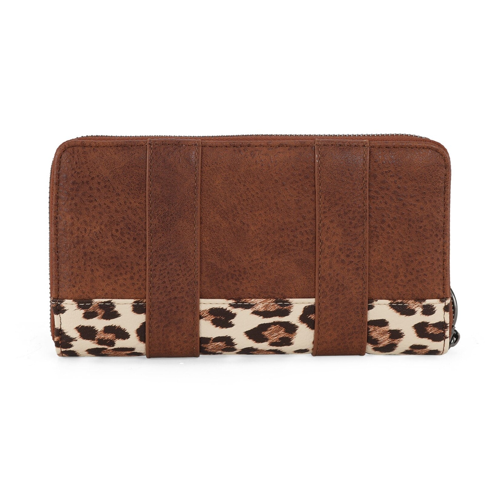 Wrangler WG102-W006LP-BR - Leopard Brown -  Wrangler Cow Print Wallet