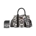 Wrangler WG2203-8120SWBK - Black - Wrangler Aztec Small Tote/Crossbody and Card Case Set 2Pc