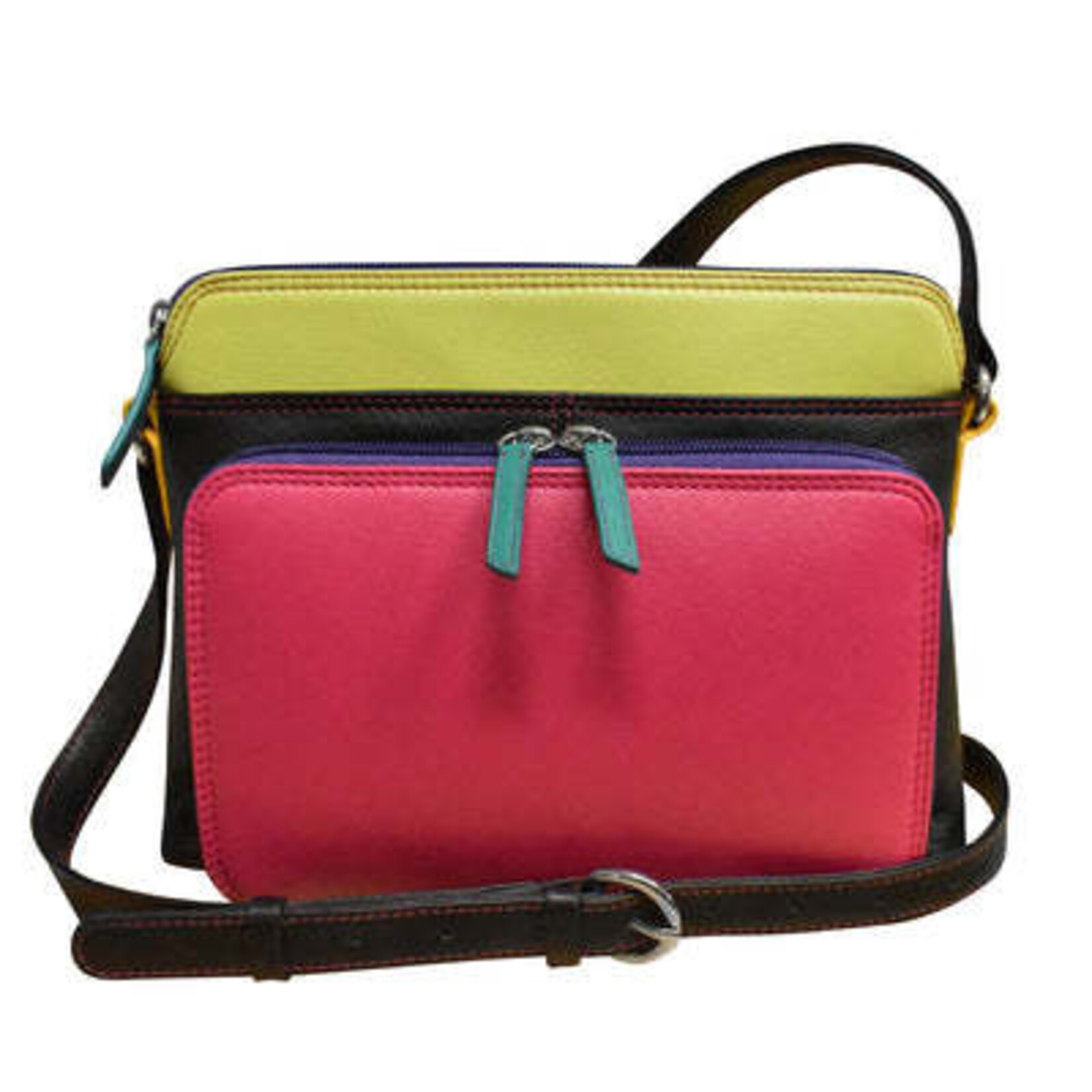 Leather Handbags and Accessories 6333 Black Brights - Organizer Bag