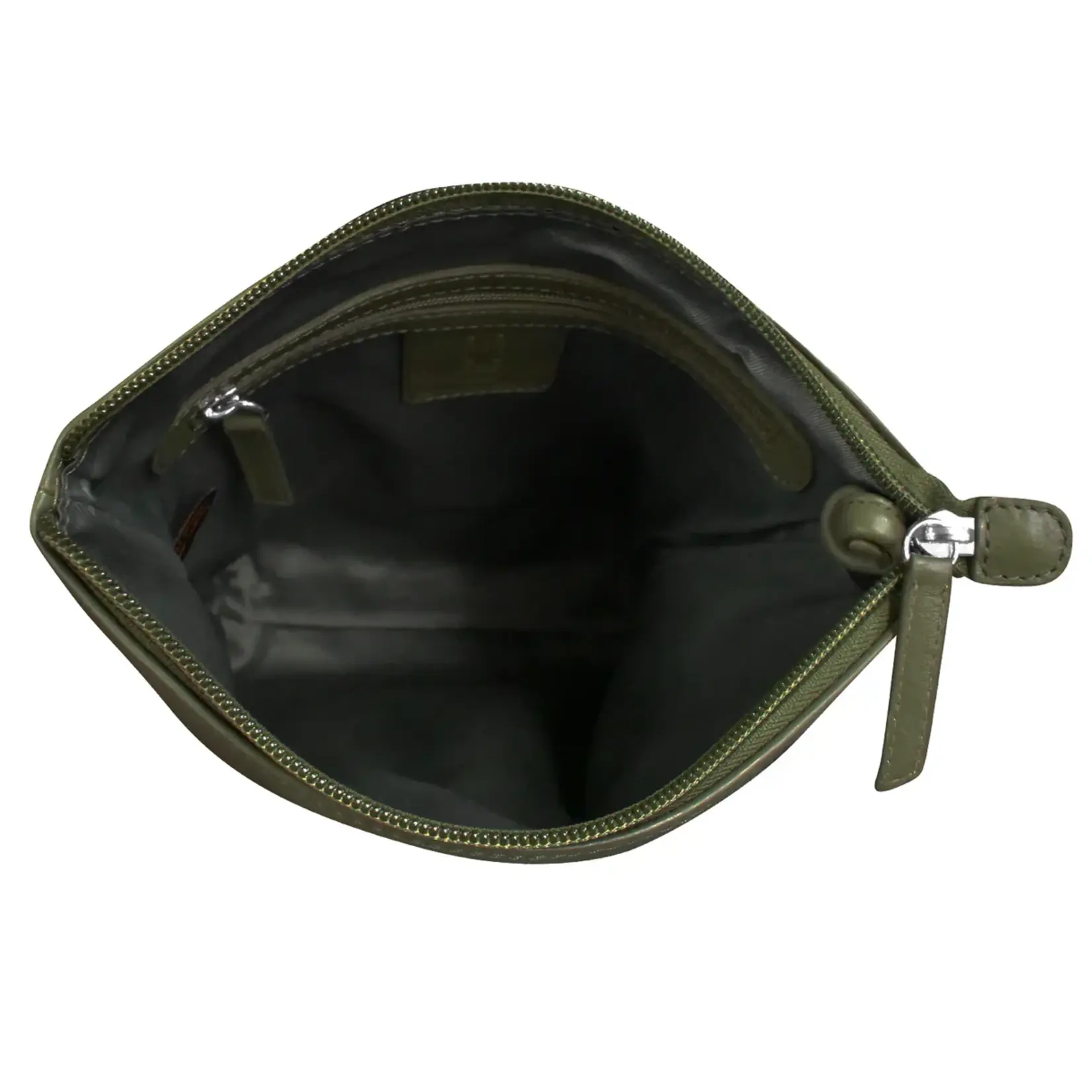Leather Handbags and Accessories 6661 Pesto Green - Midi Sac