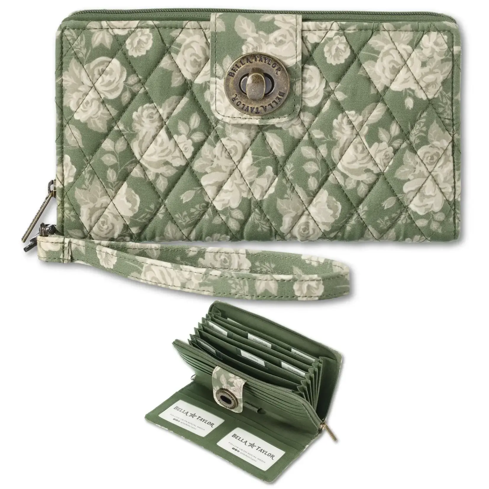 Bella Taylor RFID Cash System Wallet - Heirloom Rose