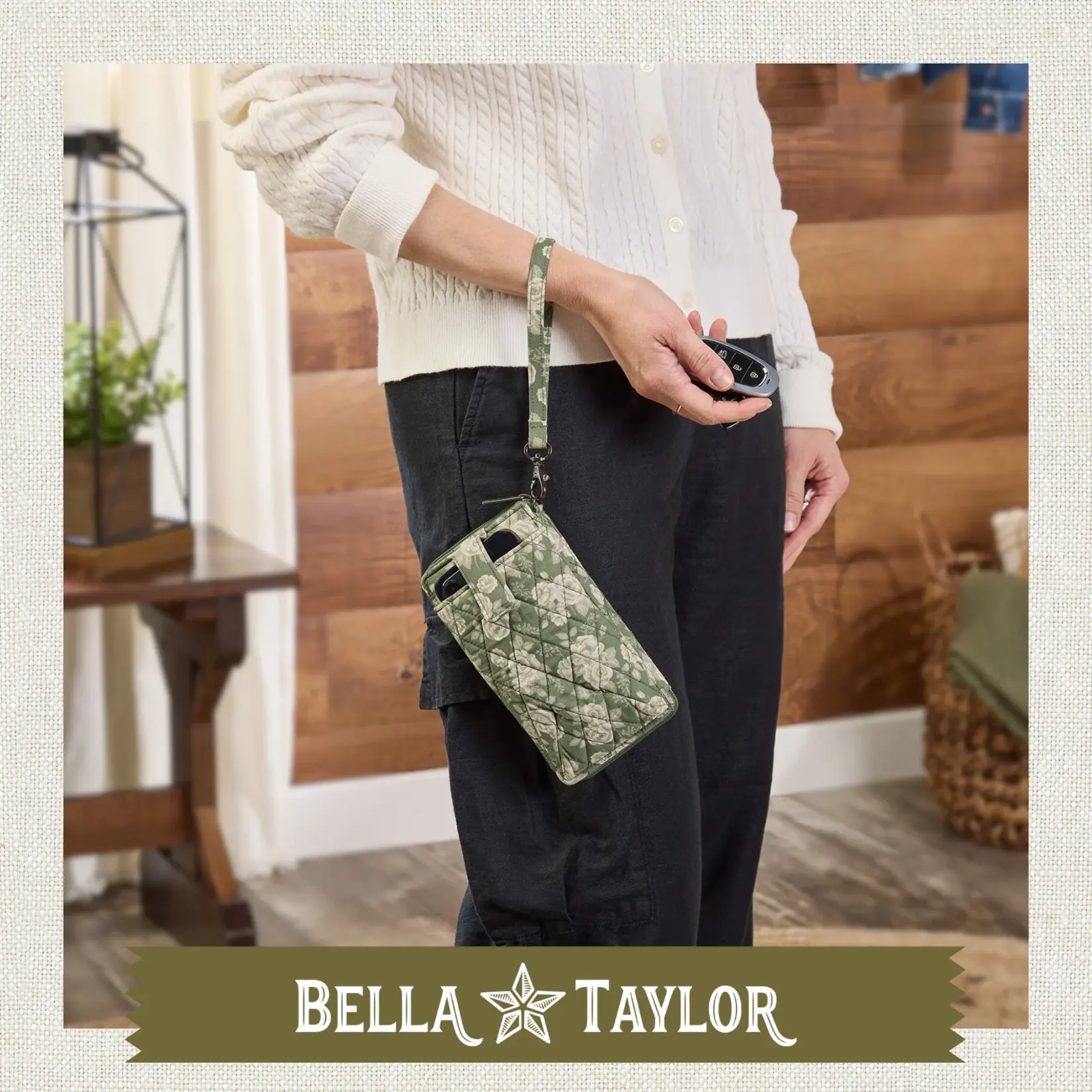 Bella Taylor RFID Cell Phone Wristlet - Heirloom Rose