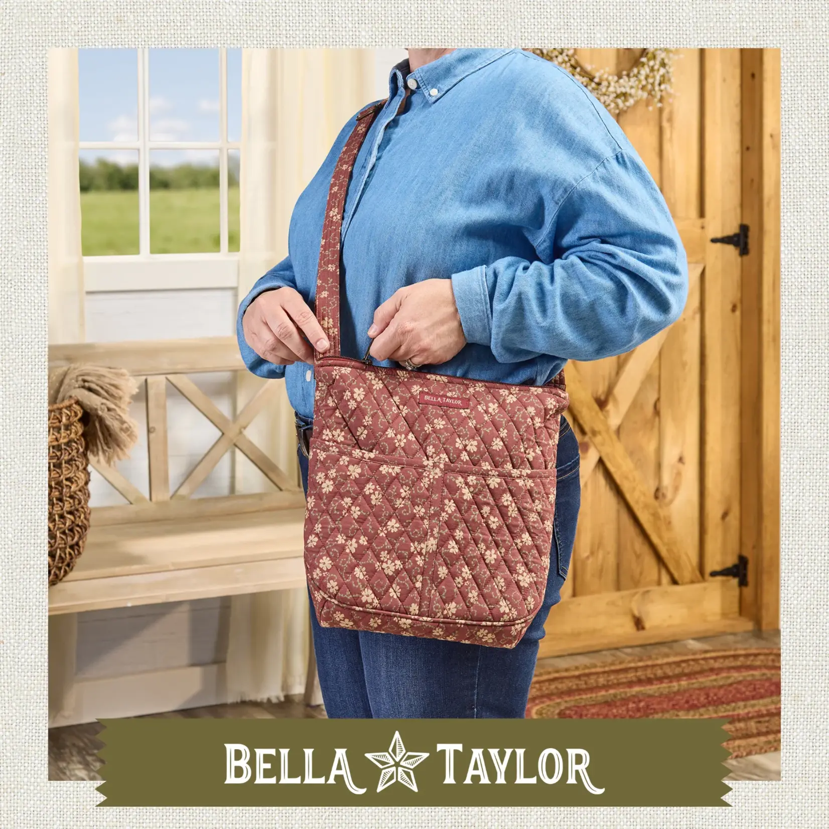 Bella Taylor Hipster - Burgundy Floral