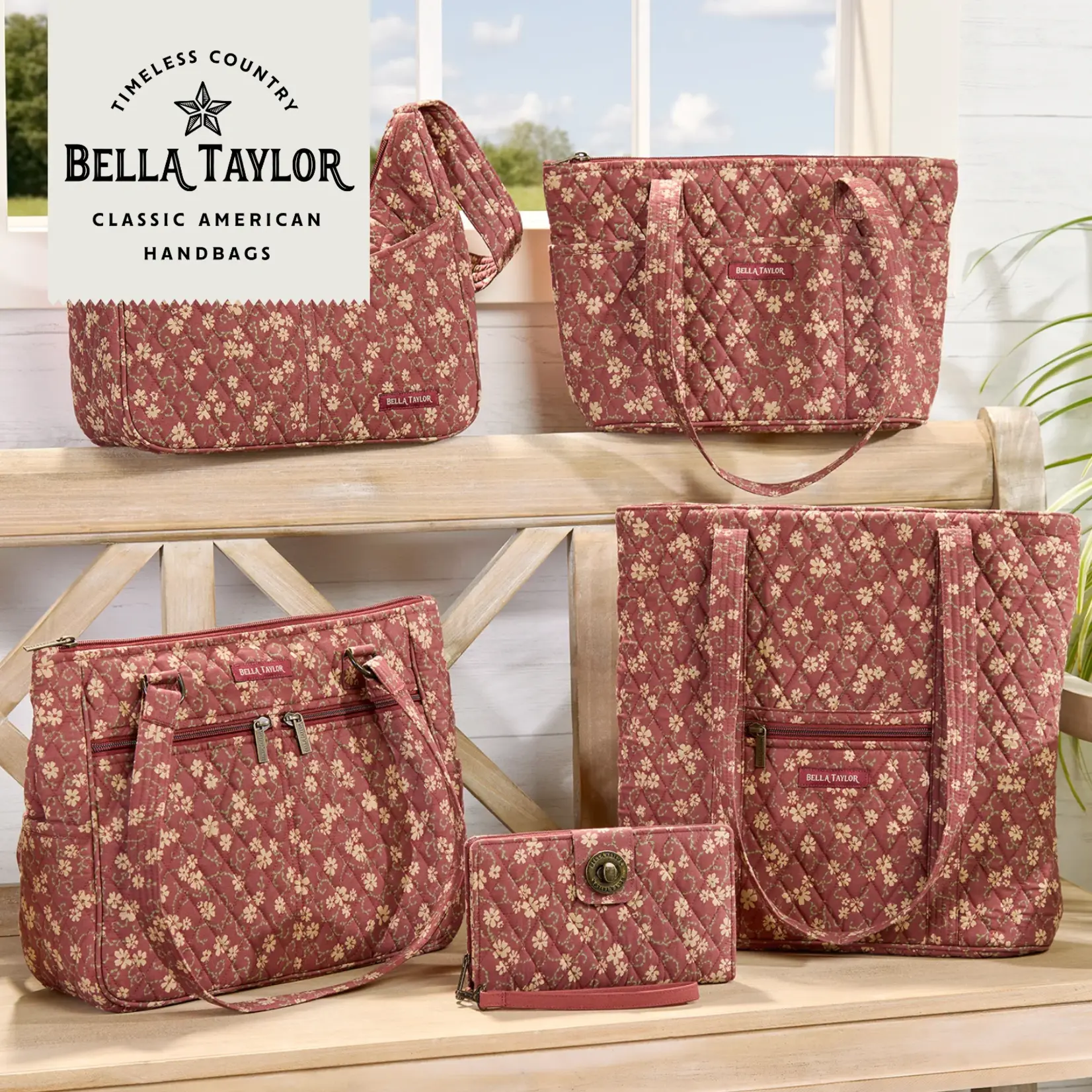 Bella Taylor Hipster - Burgundy Floral