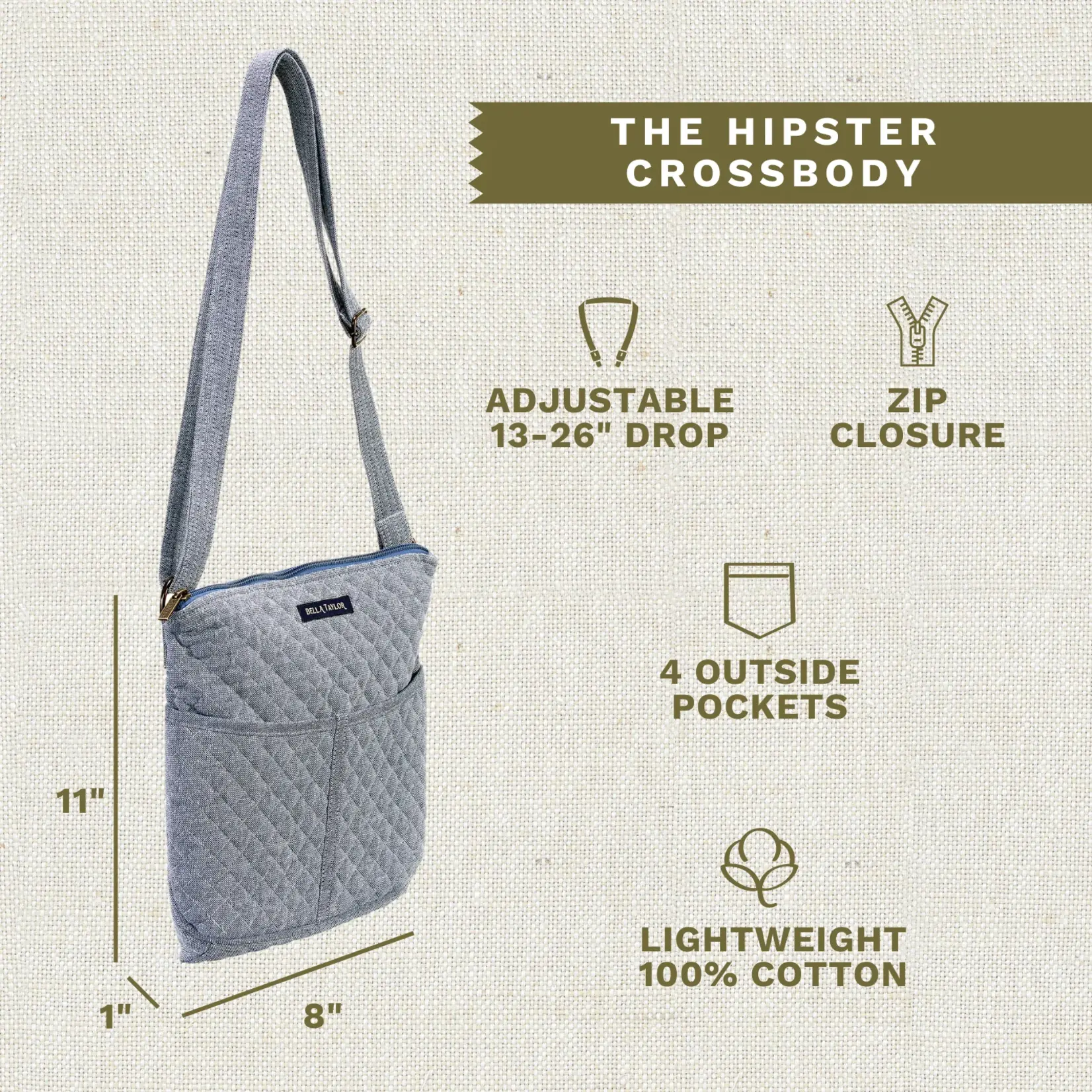 Bella Taylor Hipster - Blue Chambray