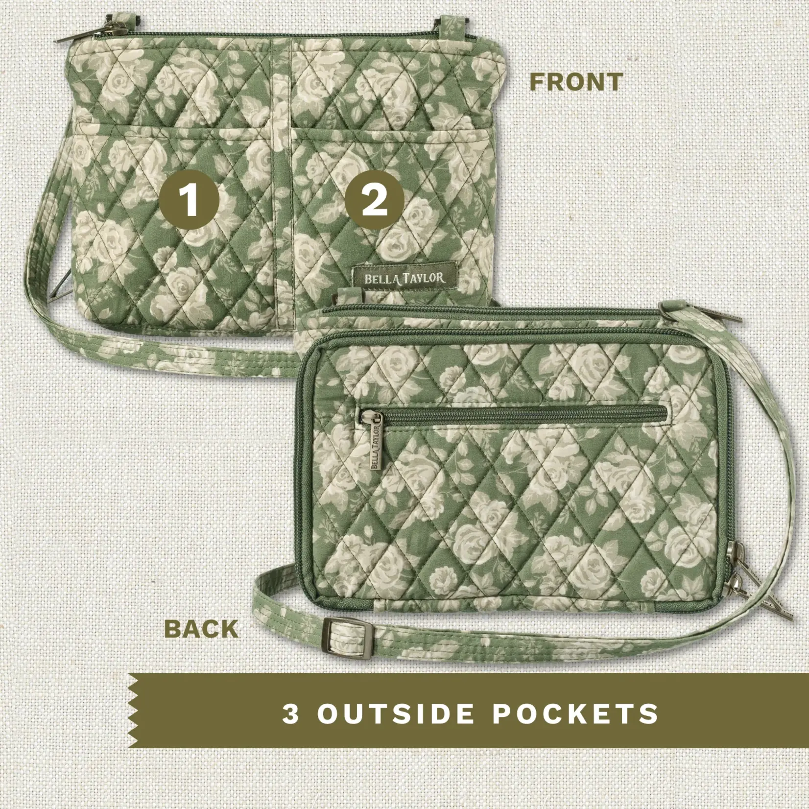 Bella Taylor Essentials Wallet Crossbody - Heirloom Rose