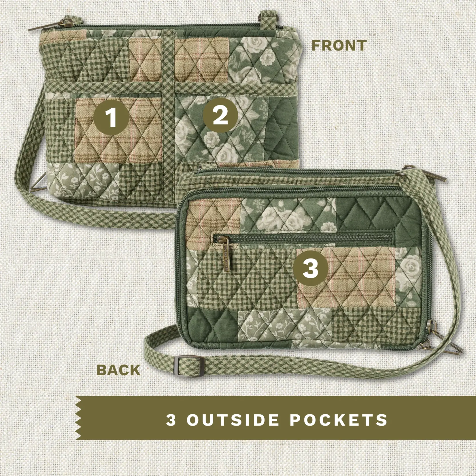 Bella Taylor Essentials Wallet Crossbody - Heirloom Rose Patchwork