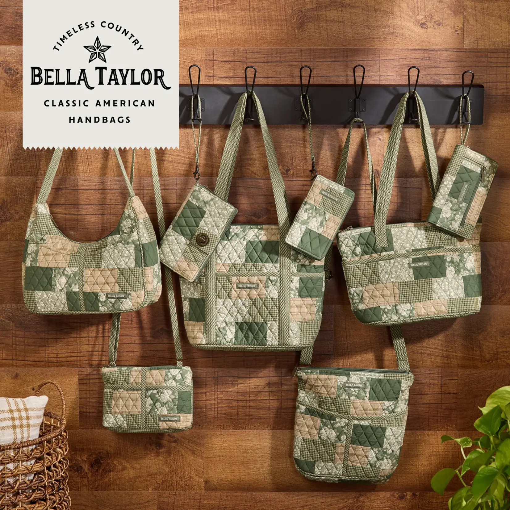Bella Taylor Essentials Wallet Crossbody - Heirloom Rose Patchwork