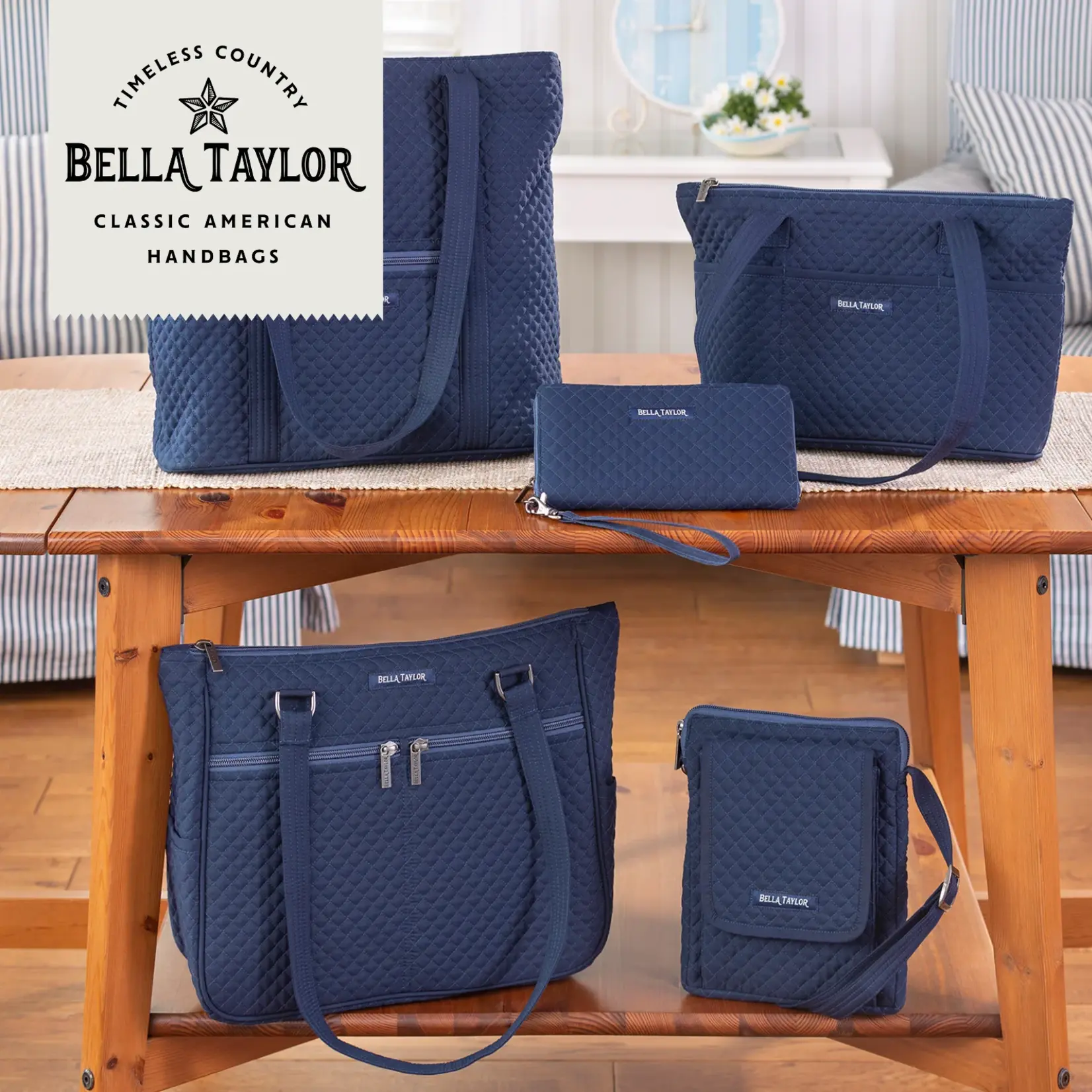 Bella Taylor Essentials Wallet Crossbody - Solid Navy