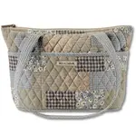 Bella Taylor Small Shoulder Tote - Khaki Patchwork