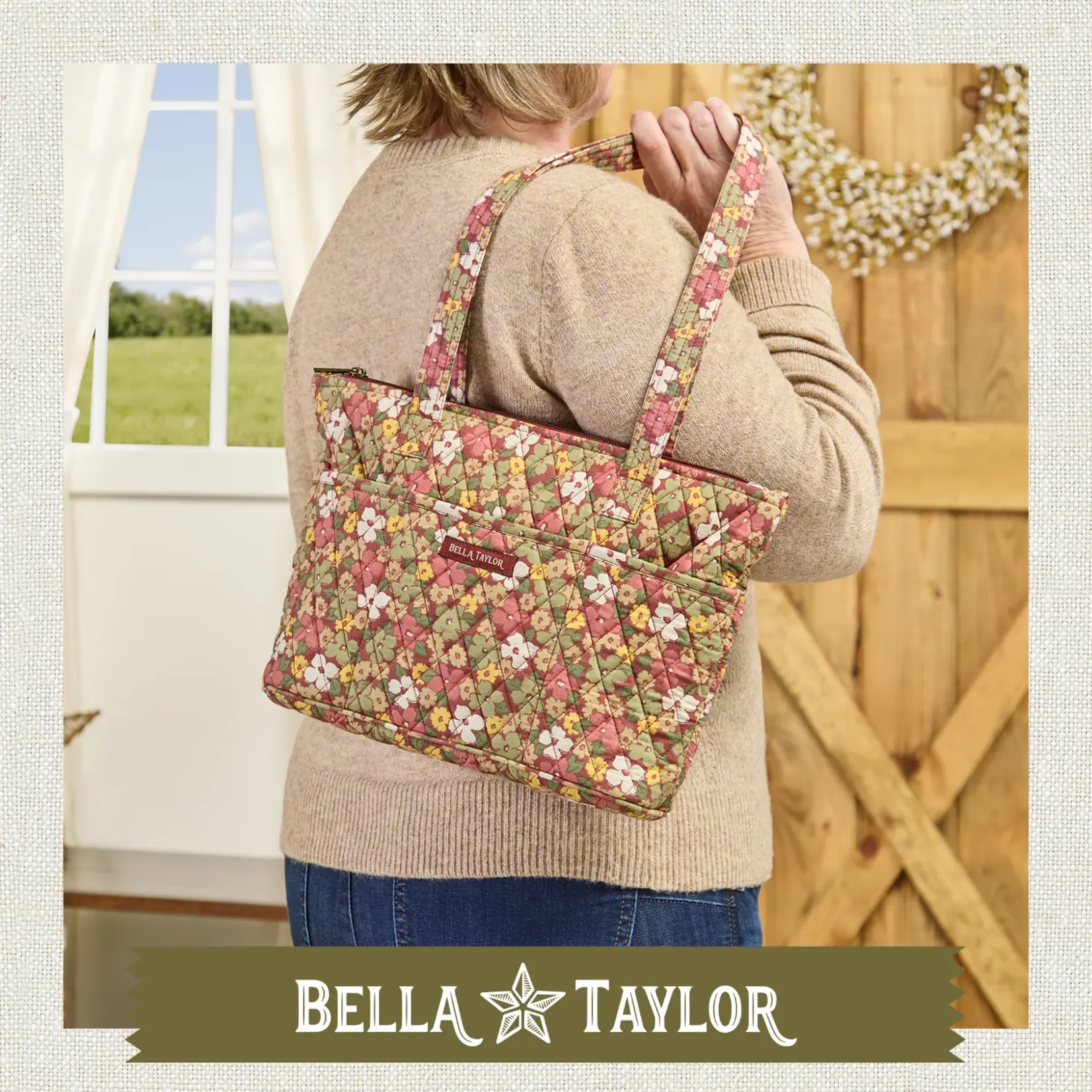 Bella Taylor Small Shoulder Tote - Autumn Garden