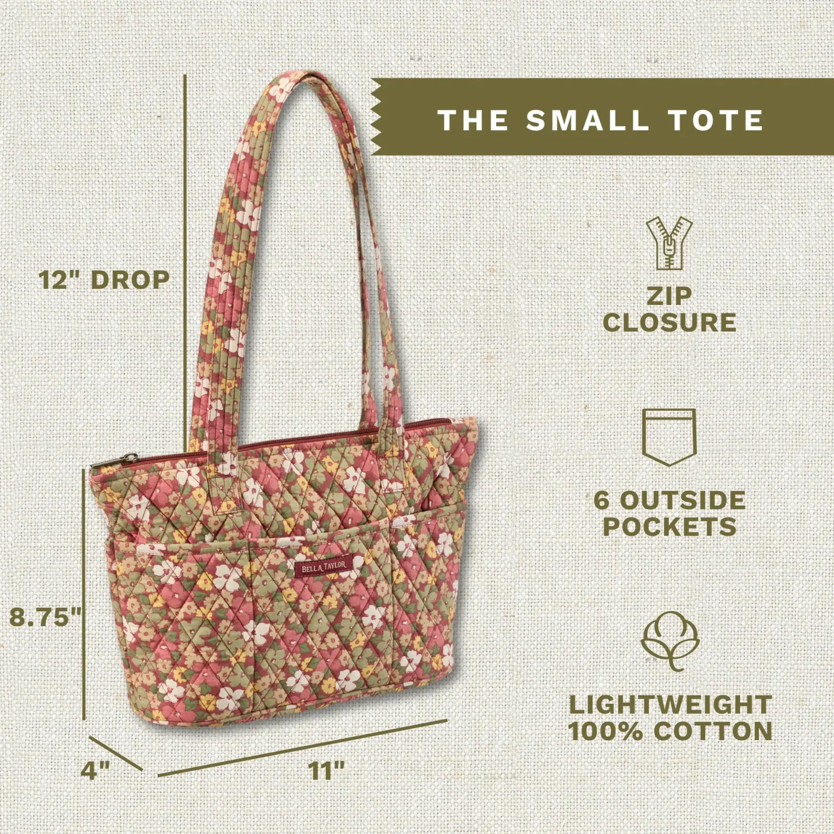 Bella Taylor Small Shoulder Tote - Autumn Garden