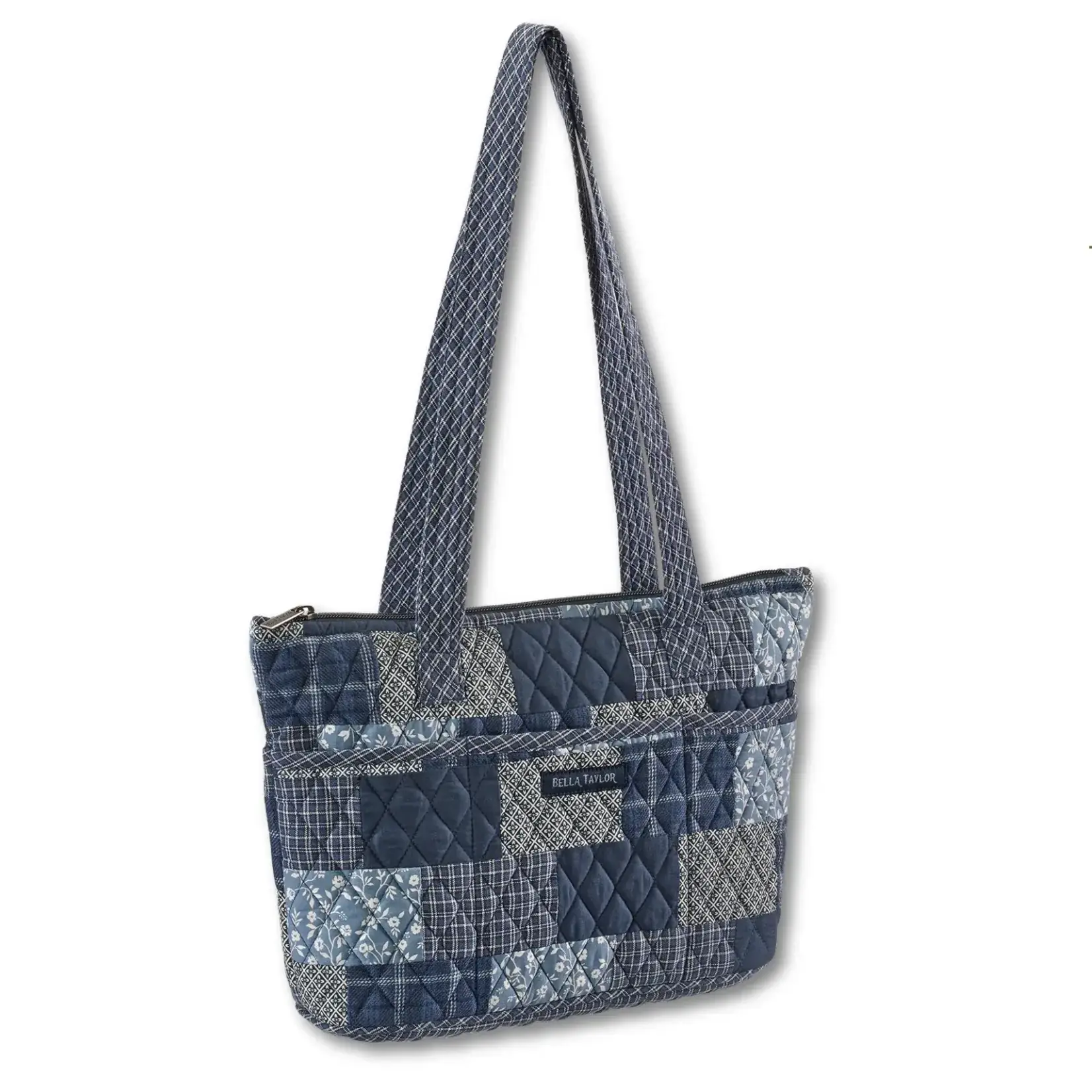 Bella Taylor Small Shoulder Tote - Heritage Blue Patch
