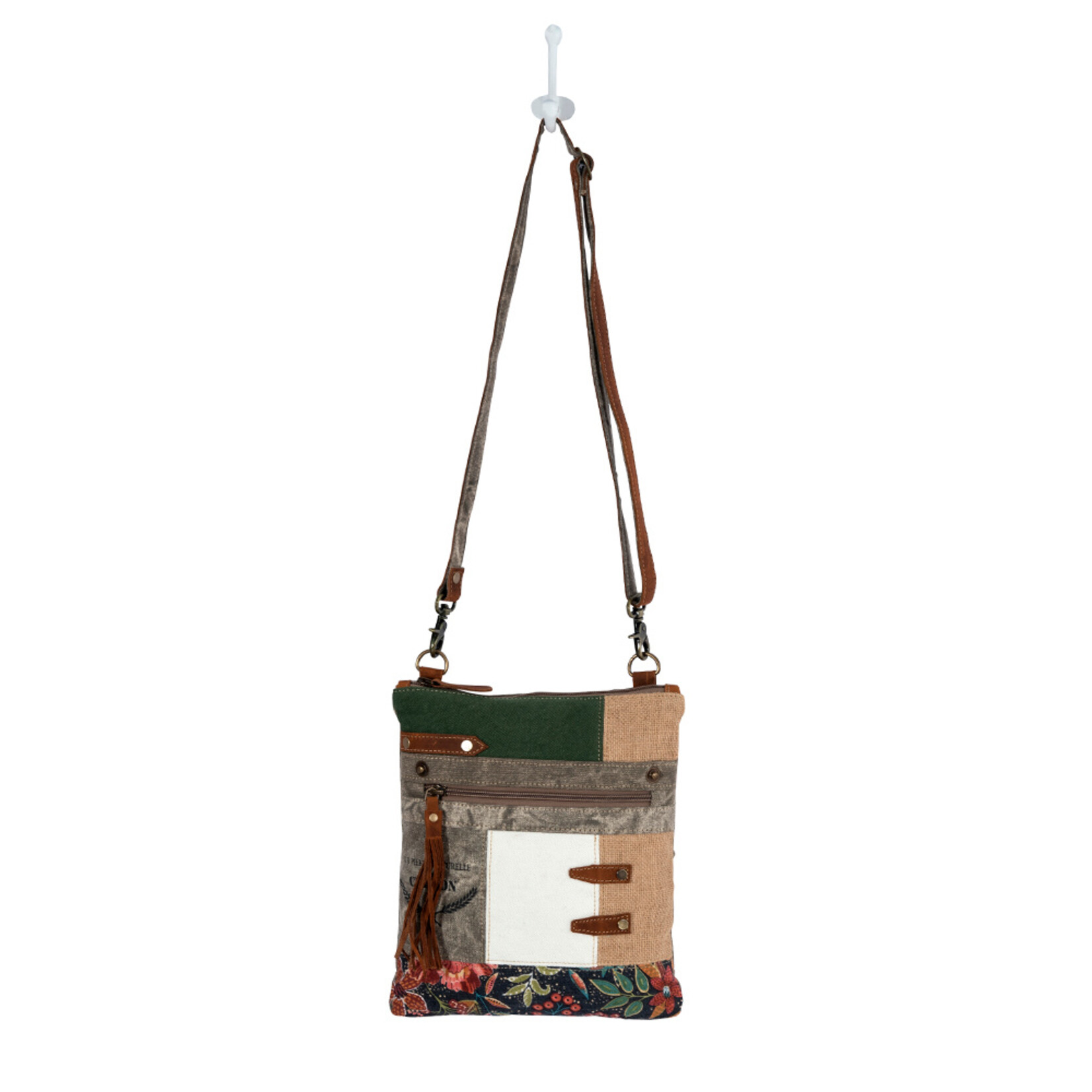 Myra Bags S-8393 Boulangerie Floral Trim Crossbody Bag 2026