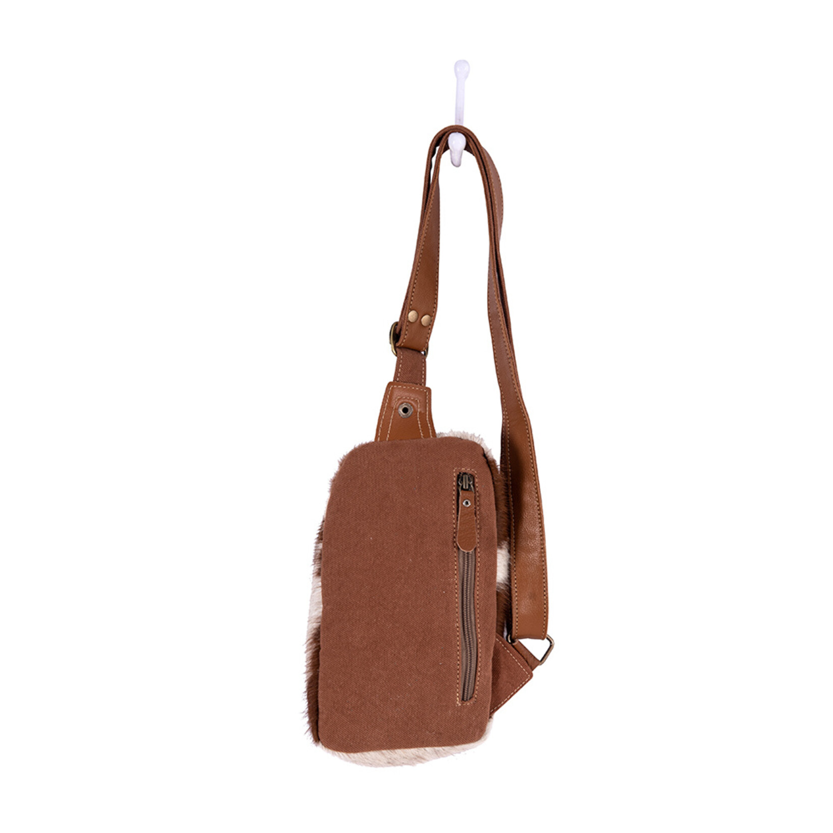 Myra Bags S-8461 Robnette Ranch Fanny Pack - Caramel & White 2026
