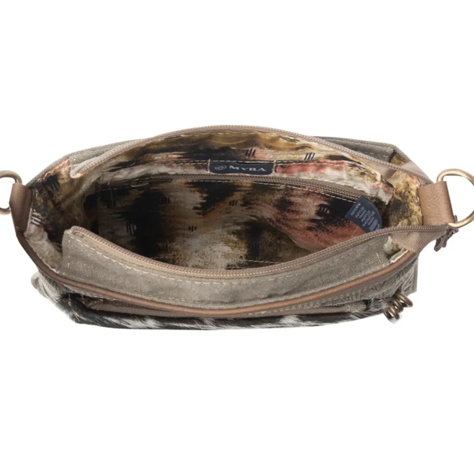 Myra Bags S-14793 Aztec Hide Crossbody Bag - Olive - 2026