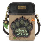 Chala Cell Phone Crossbody - Bear Paw Print 827BKP3
