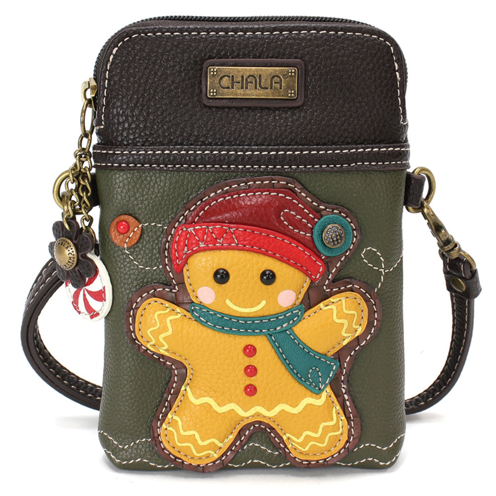 Chala Cell Phone Crossbody - Gingerbread Man 827GIN7