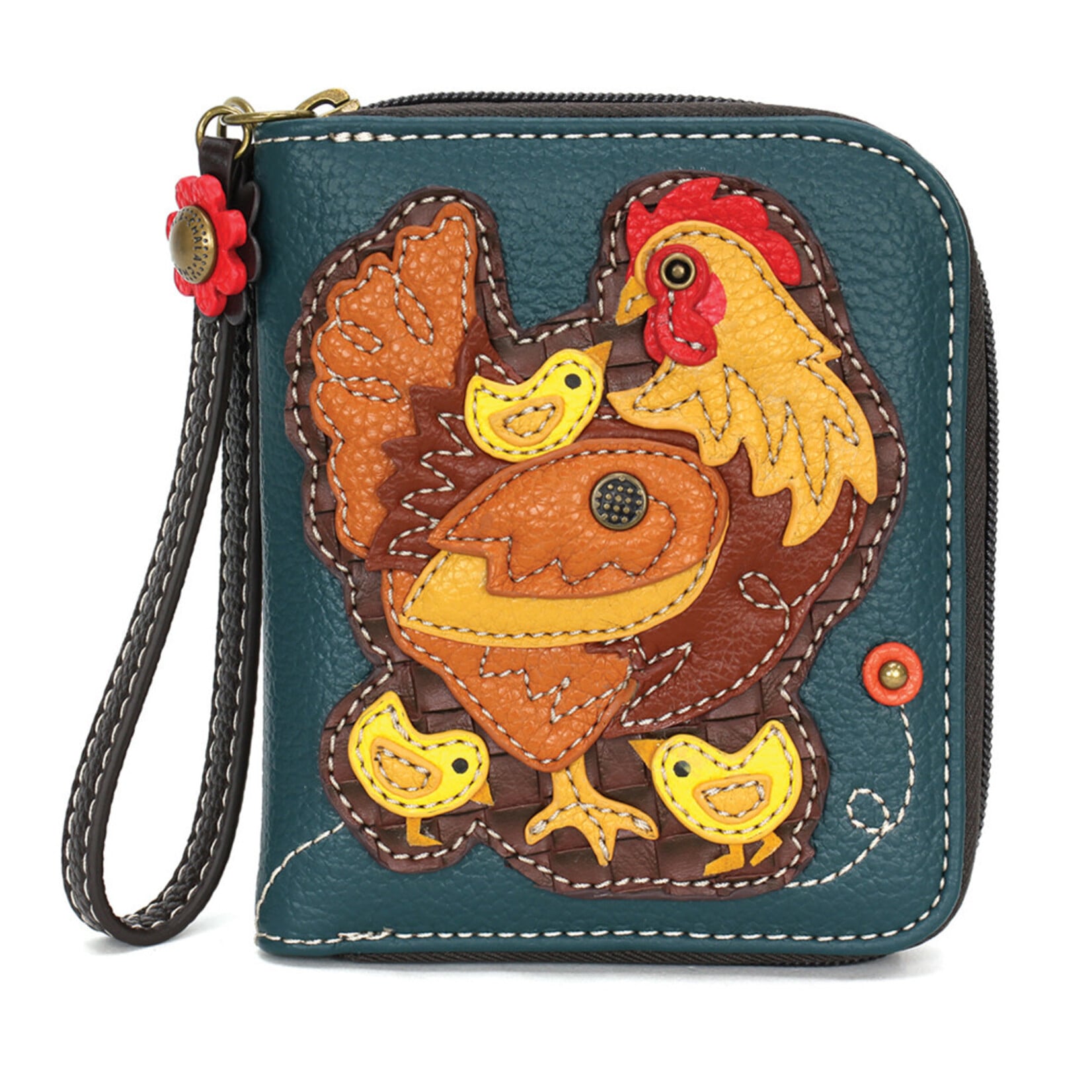 Chala Zip Around Wallet - Hen with Chicks 839HNC7