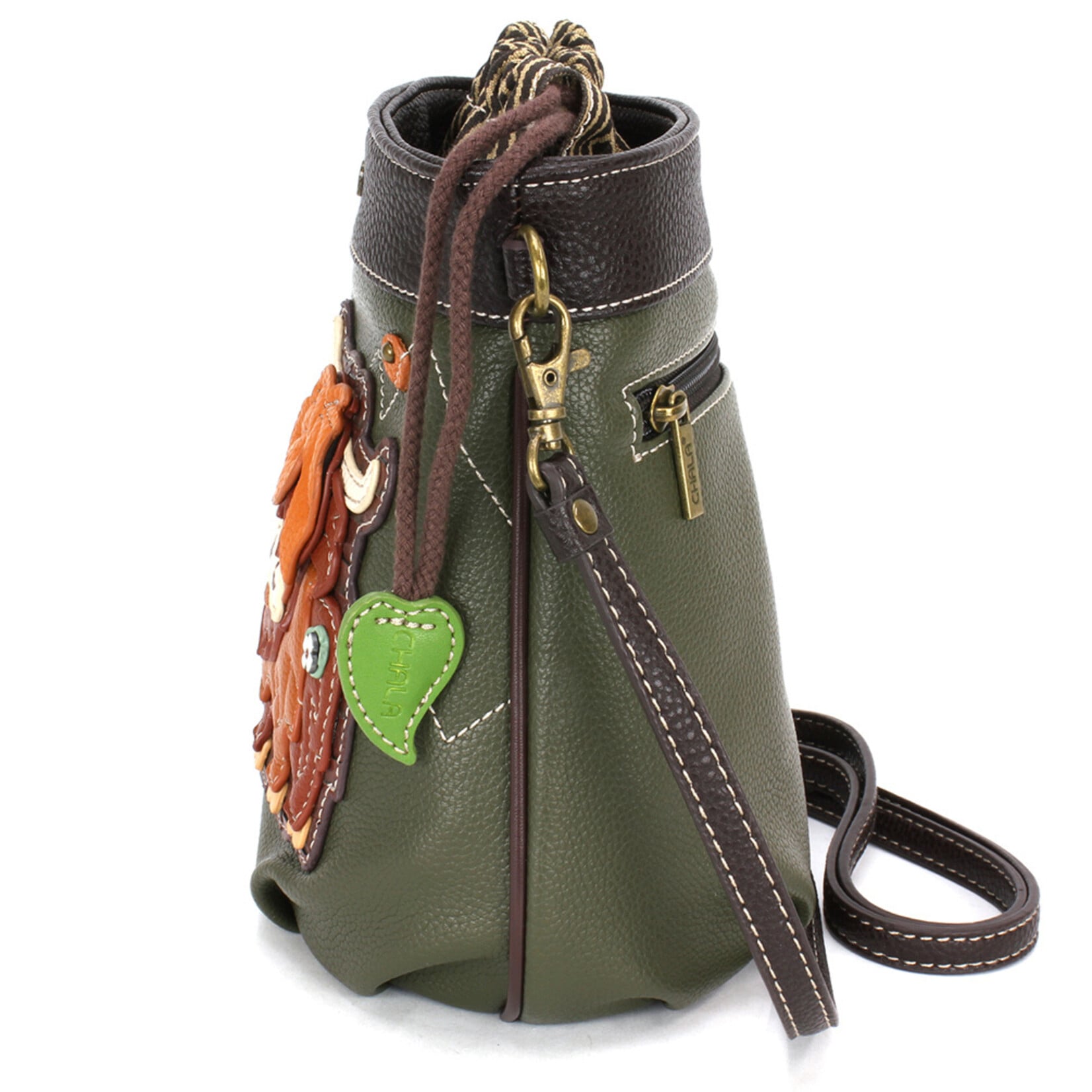 Chala Drawstring Bucket Bag - Highland Cow 857HC7