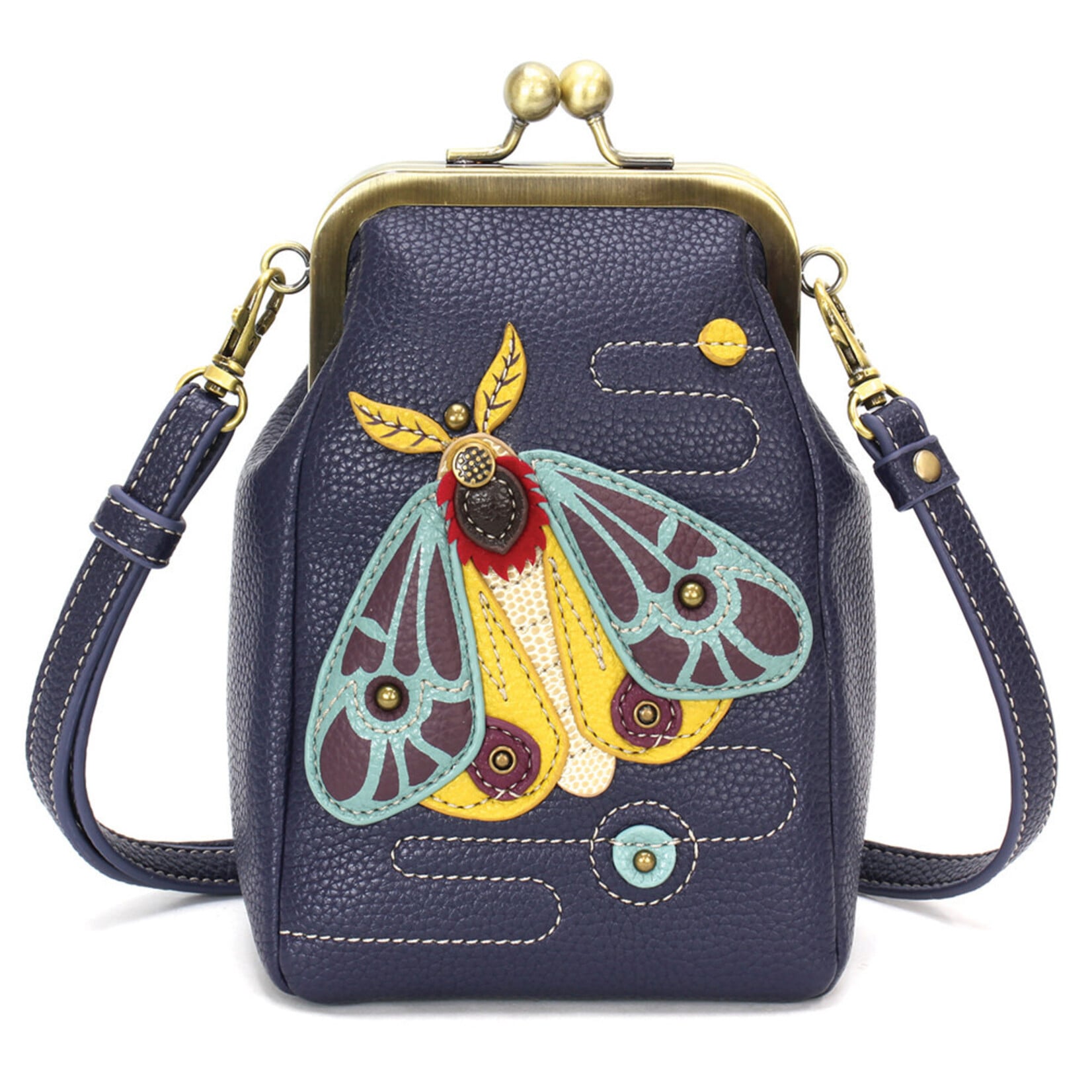 Chala Kisslock Cell Phone Crossbody - Moth 863MH1