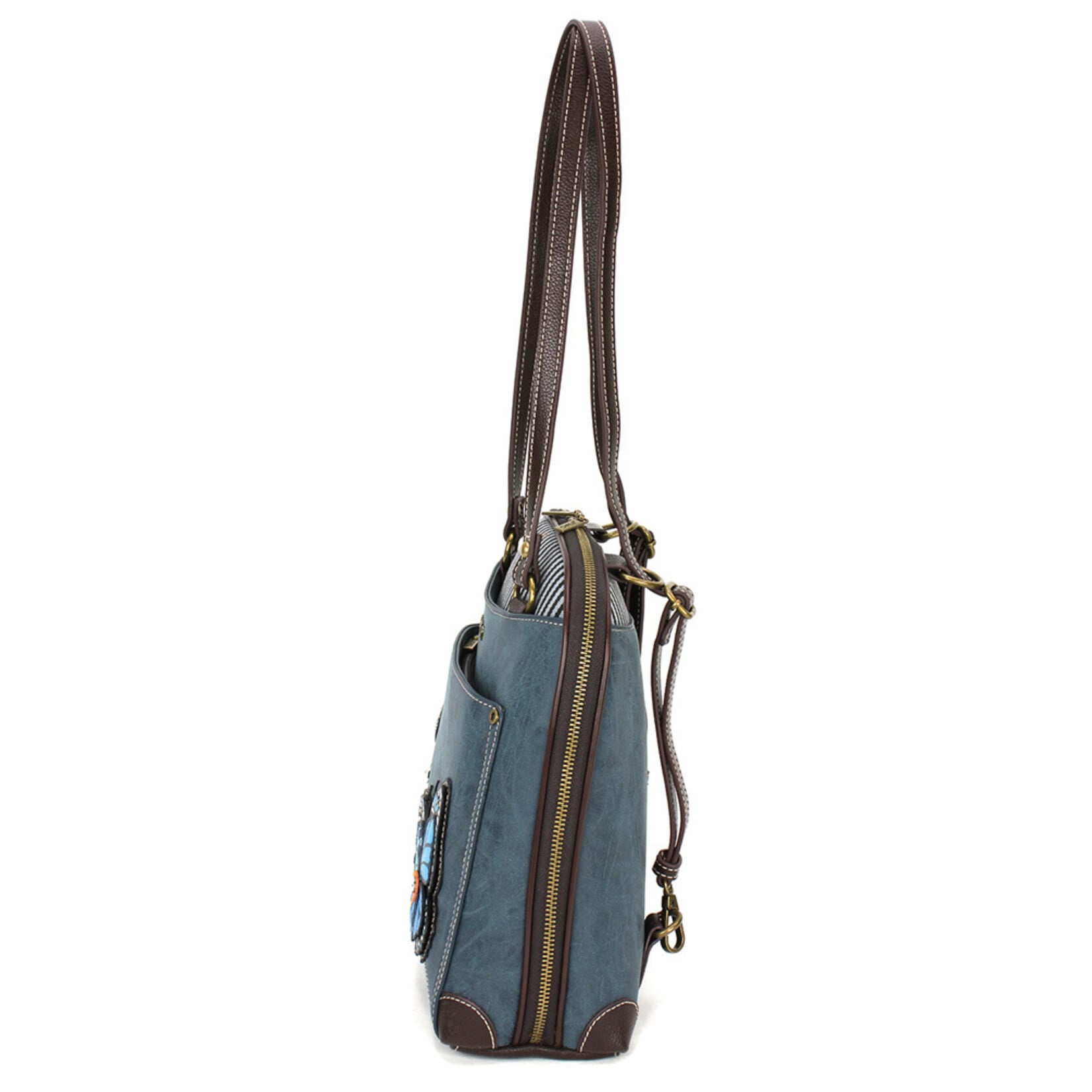 Chala Convertible Backpack Purse - Blue Butterfly 870BBF1