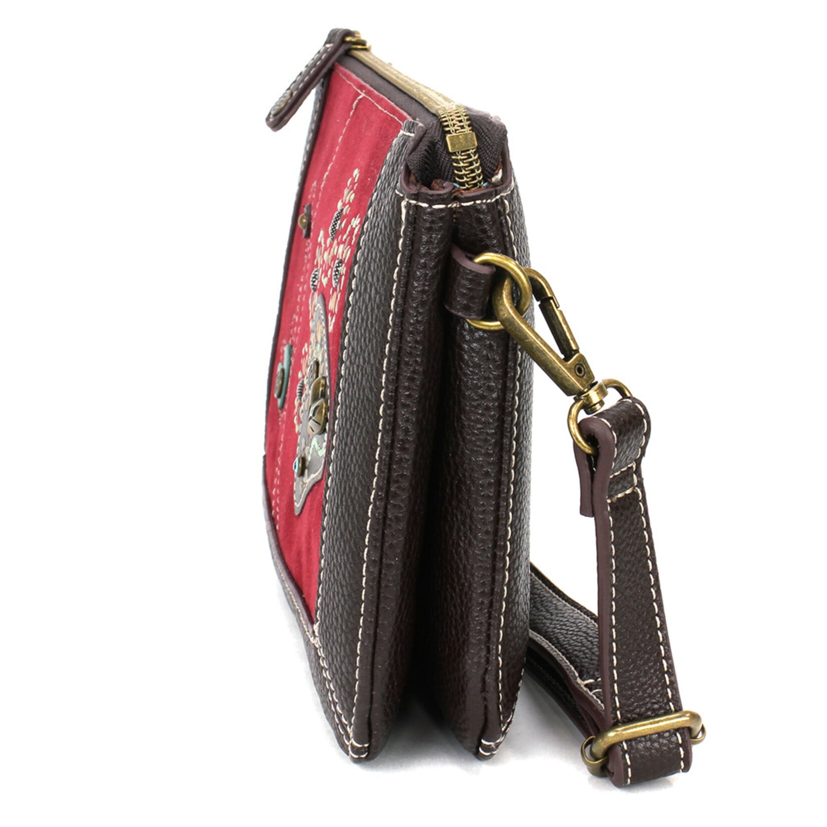 Chala Dazzle Zip Pouch Crossbody - Paw Print D822PP9