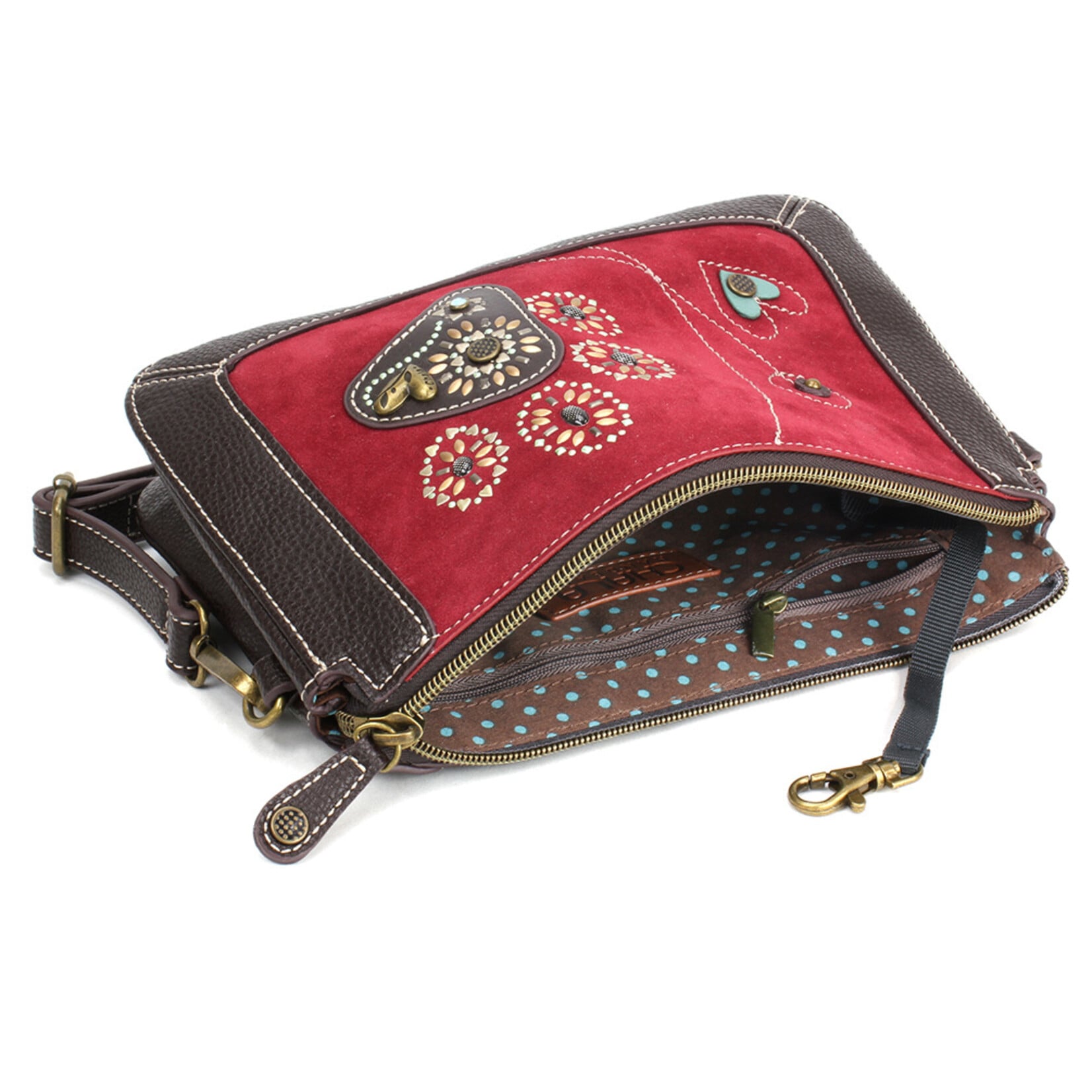 Chala Dazzle Zip Pouch Crossbody - Paw Print D822PP9