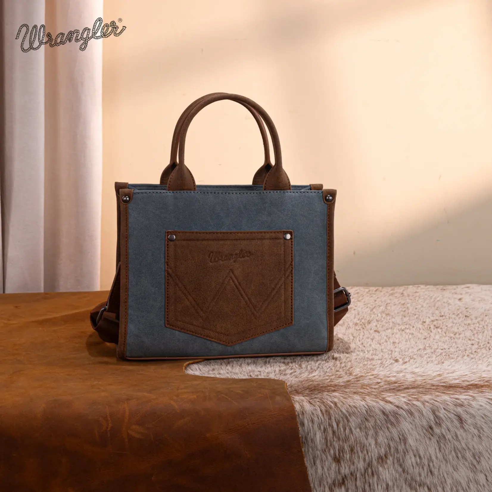 Wrangler WG250-81202JN - Jean Blue - Wrangler Buckle Tote / Crossbody