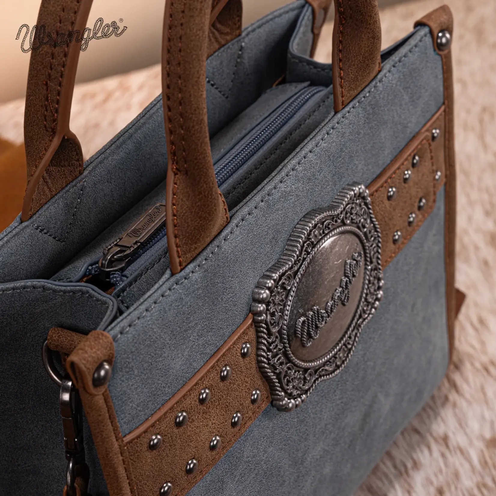 Wrangler WG250-81202JN - Jean Blue - Wrangler Buckle Tote / Crossbody