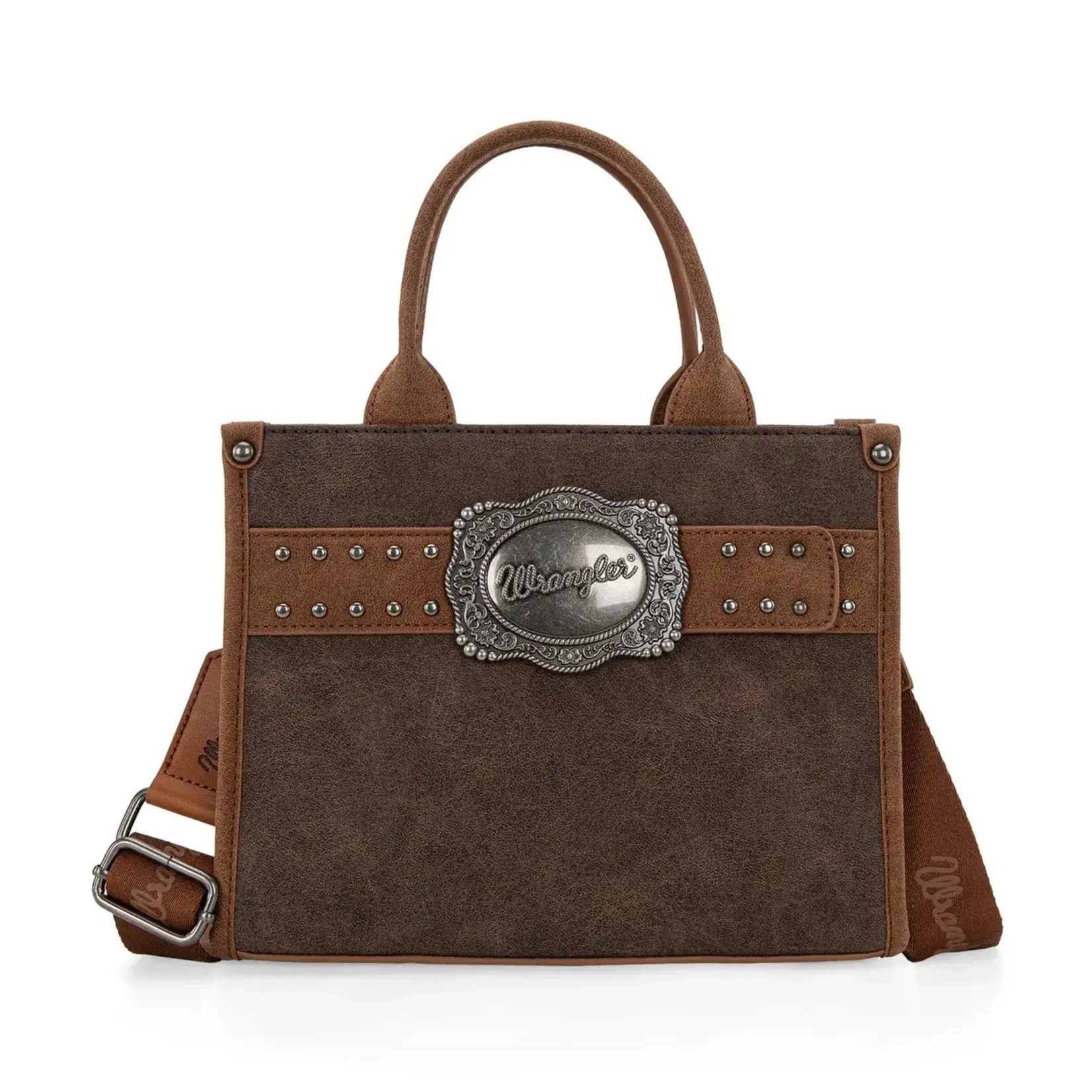 Wrangler WG250-81202CF - Coffee - Wrangler Buckle Tote / Crossbody