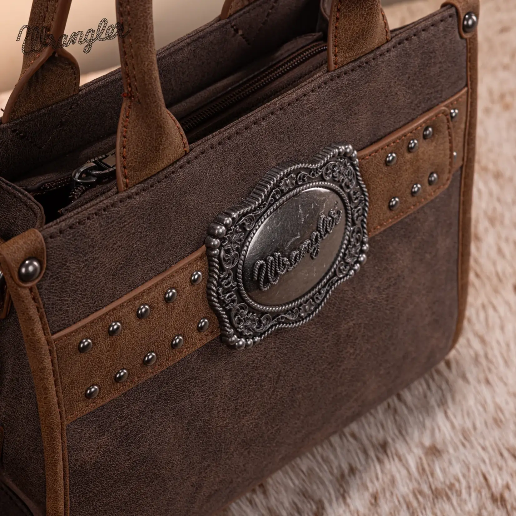 Wrangler WG250-81202CF - Coffee - Wrangler Buckle Tote / Crossbody