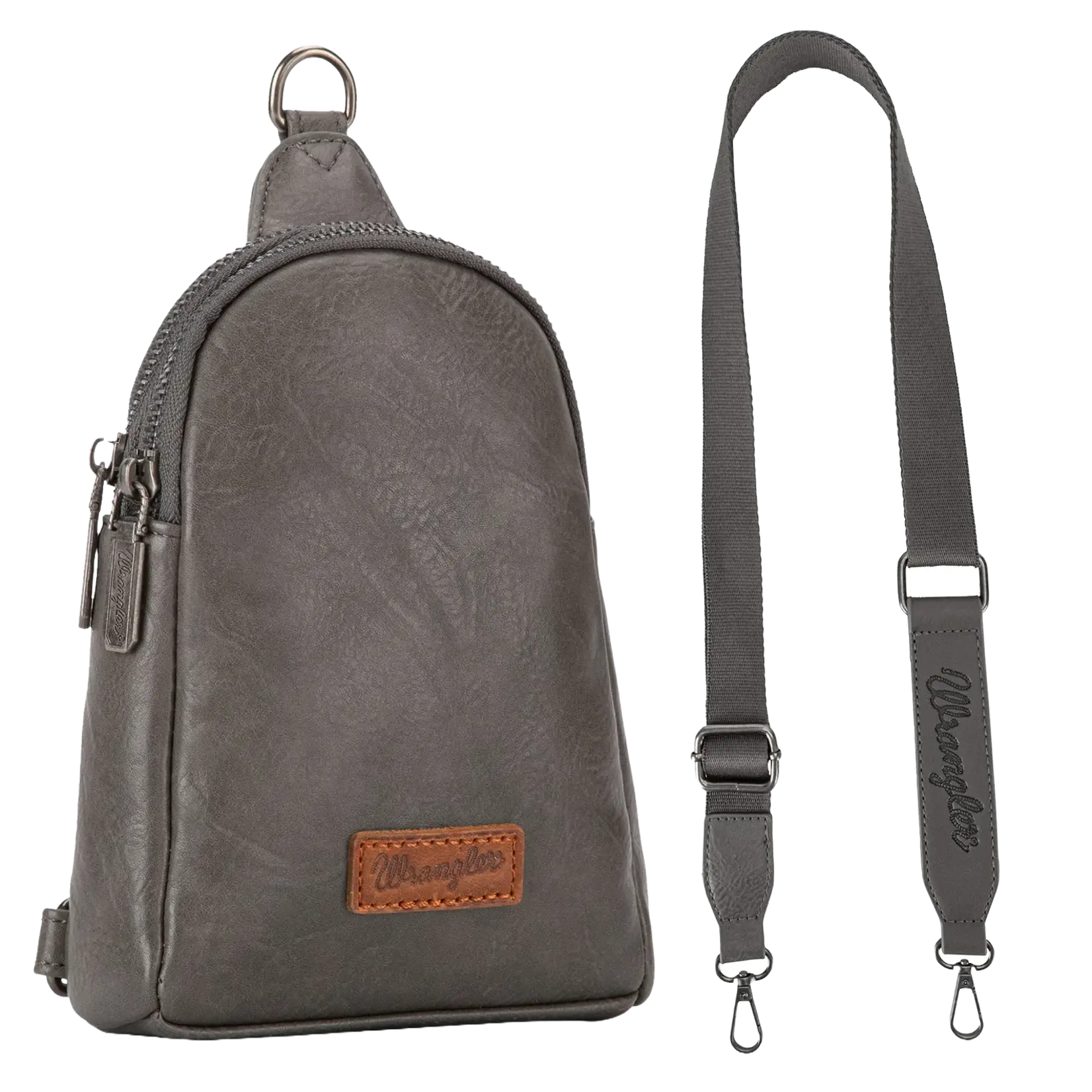 Wrangler WG87-210GY - Gray - Wrangler Sling Bag/Crossbody