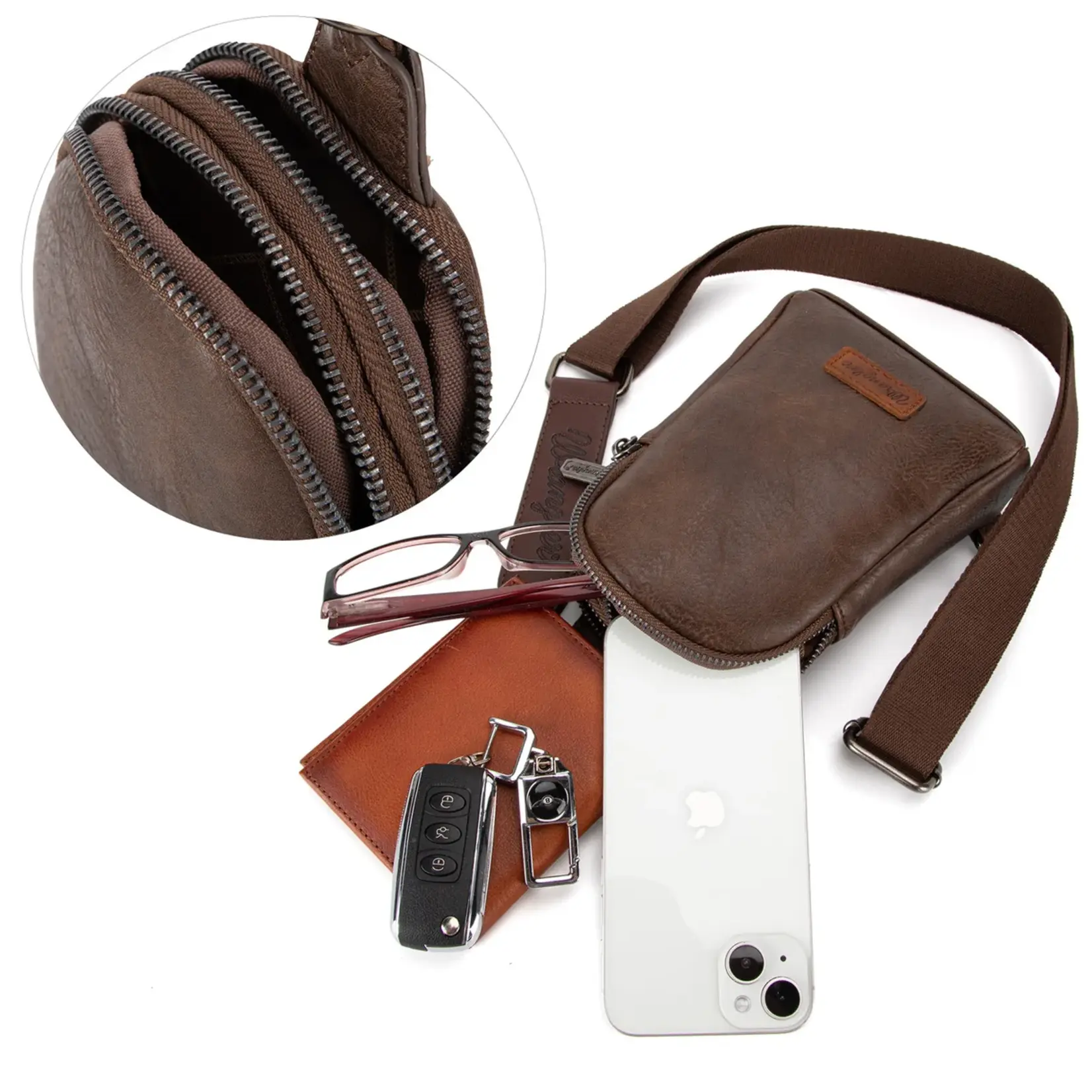 Wrangler WG87-210CF - Coffee - Wrangler Sling Bag/Crossbody