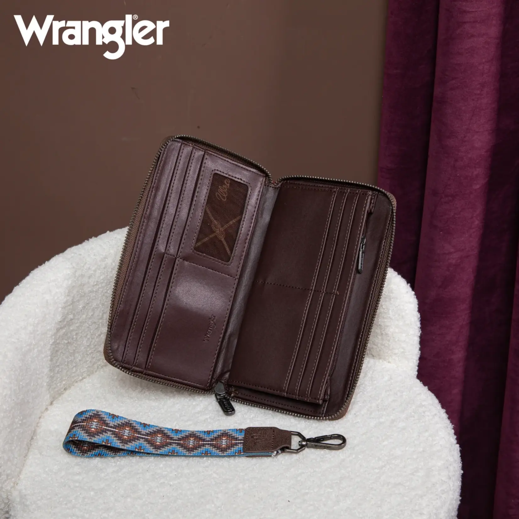 Wrangler WG2213-W006  Coffee - Wrangler Southwestern Art Print Wallet