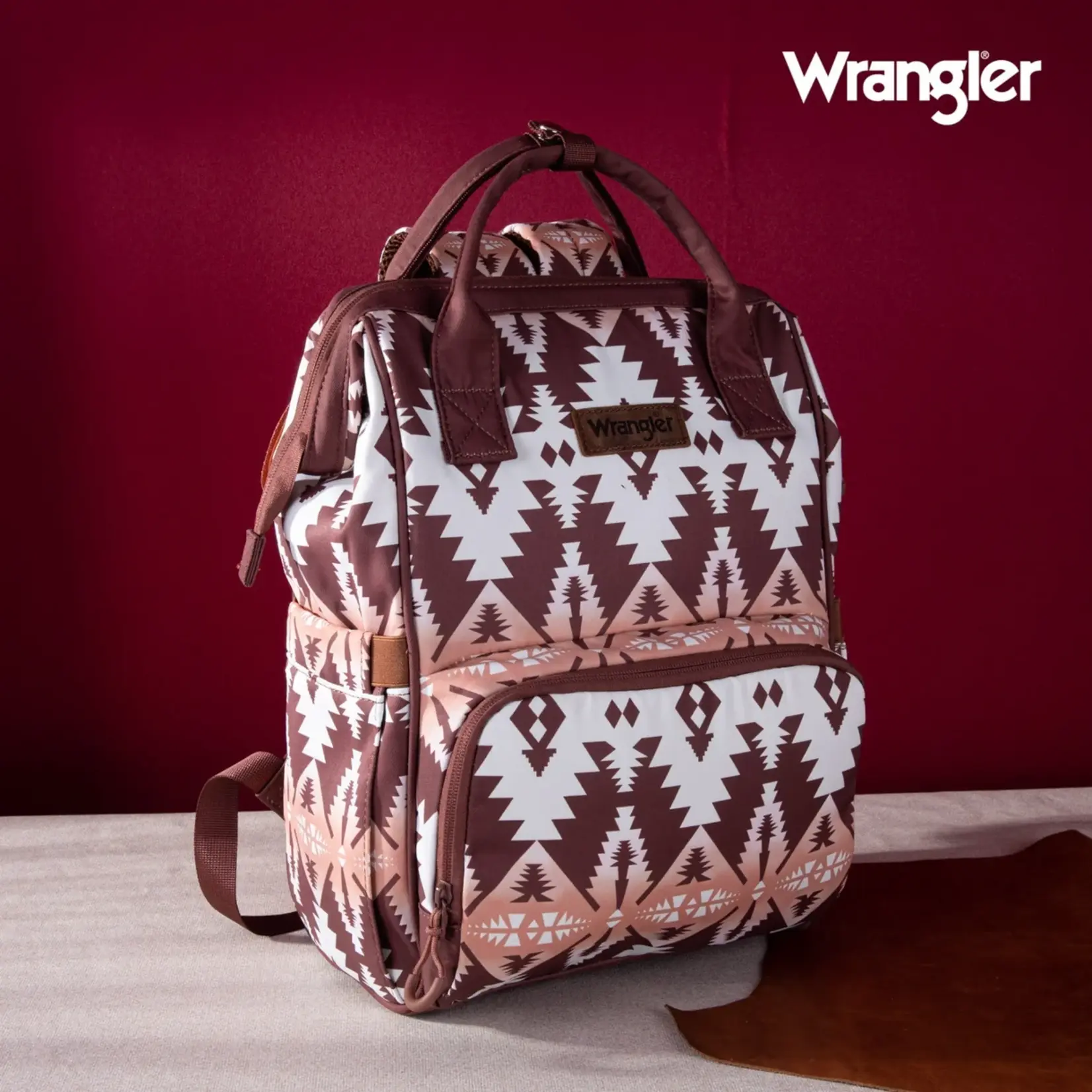 Wrangler WG2204-9110 Brown - Wrangler Aztec Printed Callie Backpack