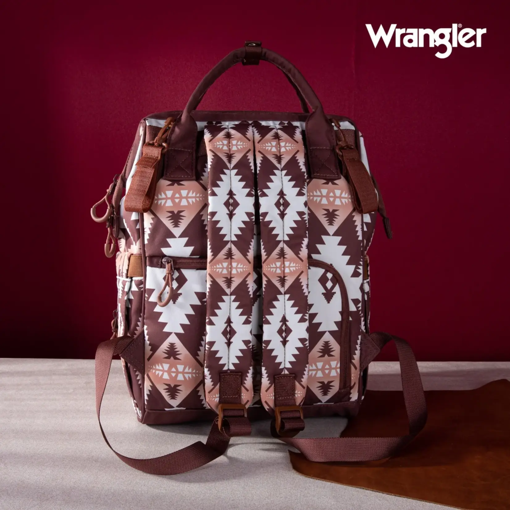 Wrangler WG2204-9110 Brown - Wrangler Aztec Printed Callie Backpack