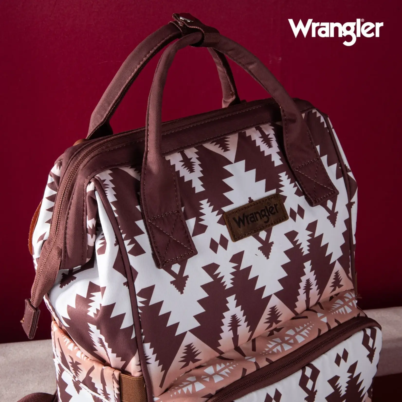 Wrangler WG2204-9110 Brown - Wrangler Aztec Printed Callie Backpack